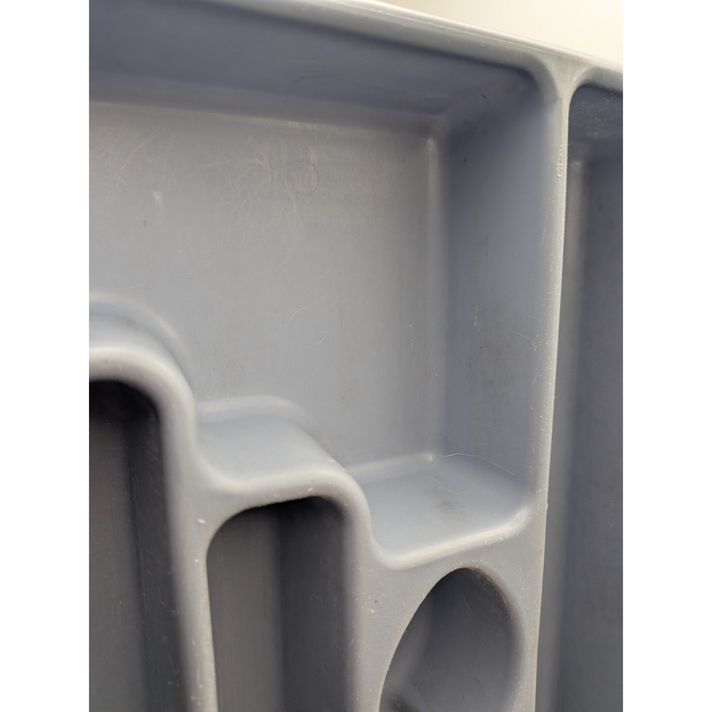 Vtg Rubbermaid Country Blue Utensil Flatware Silverware Tray Drawer Organizer - Picture 4 of 10
